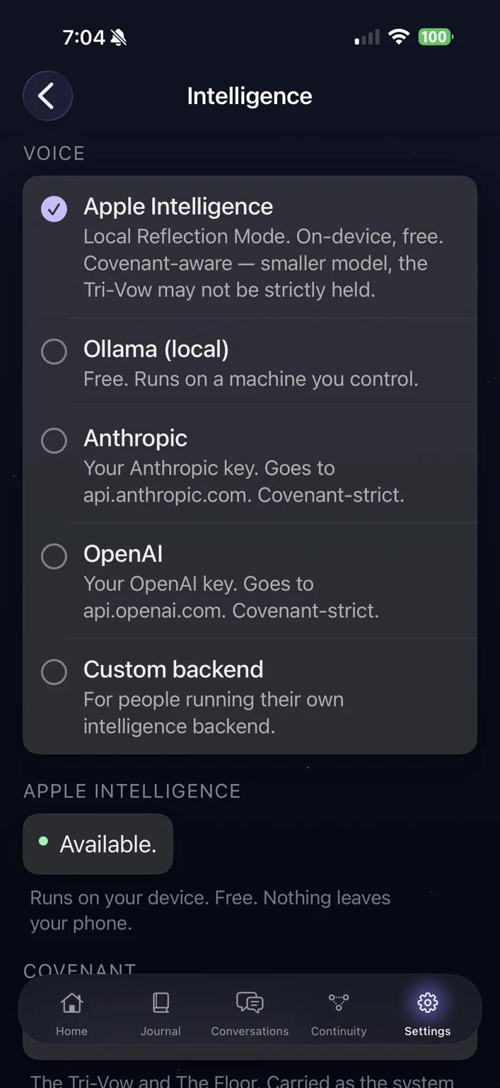 EverThread intelligence provider screen